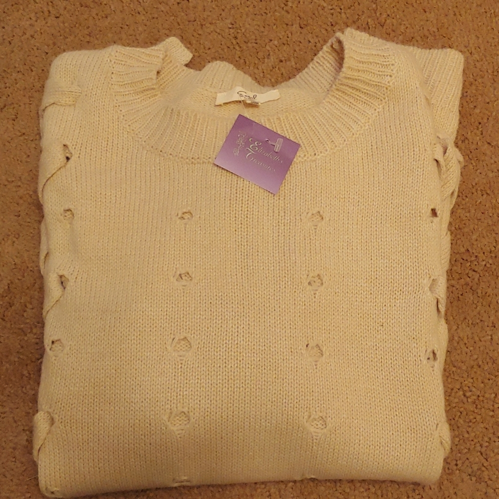 Women's lace-up sweater